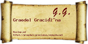 Graedel Graciána névjegykártya